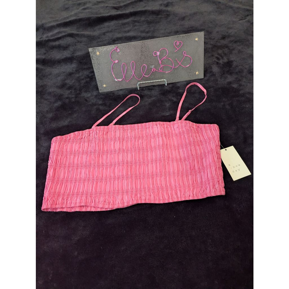 NWT/NWOT A New Day Pink Stripe Crop Top L, XL